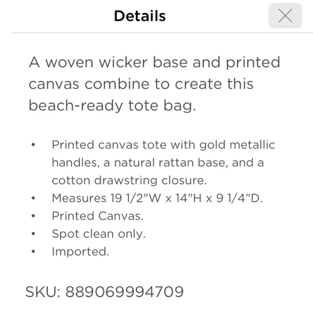 NWT Lilly Pulitzer Wicker & Canvas beach Tote
Color: Celestial Blue Seek And Sea - Picture 2 of 7